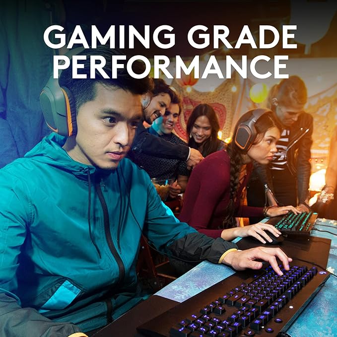 Logitech G213 Prodigy Gaming Keyboard - Wired RGB Backlit Keyboard with Mech-Dome Keys, Palm Rest, Adjustable Feet, Media Controls, USB, Compatible with Windows – Black
