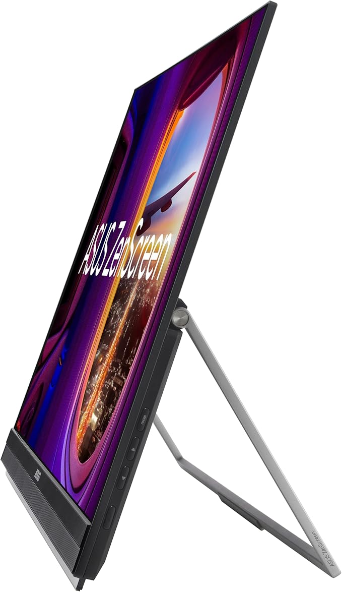 ASUS ZenScreen 27” 1440P Transportable Monitor (MB27ACF) - QHD (2560 x 1440), IPS, 100Hz, USB-C PD 70W, Speakers, Carrying Handle, Kickstand, C-clamp, Sub-woofer, 2.1 Channel Audio, 3 yr Warranty