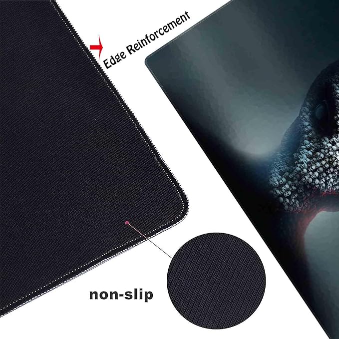 A Cold Skull Non-Slip Rubber Large Mouse pad for Desk,Large Gaming Mouse Pad XXL Extended Mouse pad with Stitched Edges Non-Slip Base Water Resist Pad Desk Mat 35.4x15.7inch