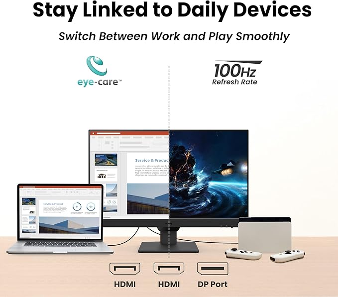 BenQ GW2790 Computer Monitor 27" FHD 1920x1080p | IPS | 100 hz | Eye-Care Tech | Low Blue Light | Anti-Glare | Adaptive Brightness | Tilt Screen | Built-in Speakers | DisplayPort | HDMI x2