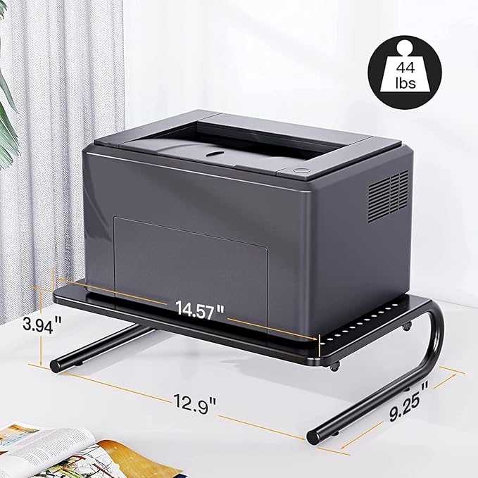 HUANUO Monitor Riser for Desk, Desk Organizer,Laptop Shelf w/Vented for Screen, Computer Stand for PC, Printer, for Home & Office
