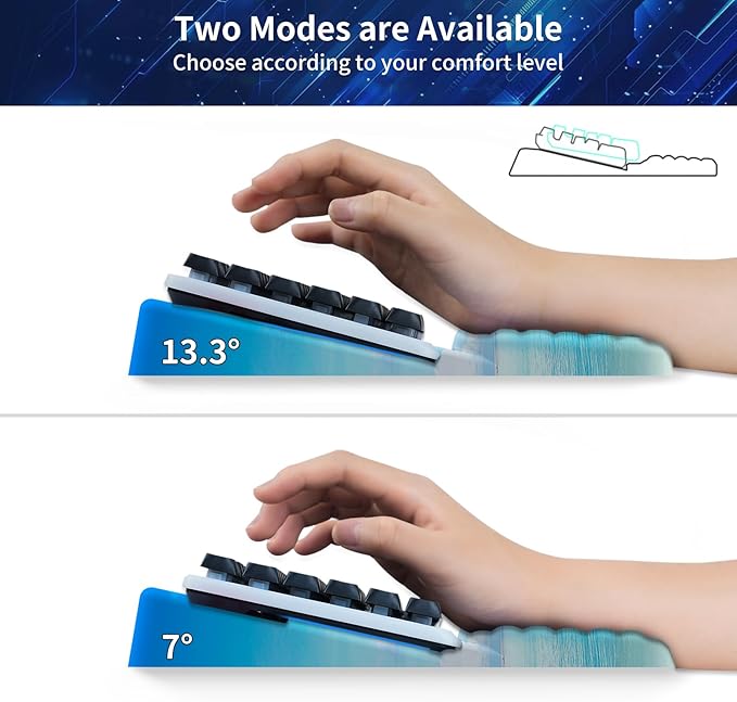 Wrist Rest for Computer Keyboard, Keyboard Wrist Rest, Ergonomic Keyboards Holder for Easy Typing Working, Wrist Pad for Keyboards with Comfortable Wrist Rest for Keyboard Blue