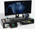 OImatser Monitor Riser 3.0 USB HUB, Foldable Computer Stand with Type-C Port, Adjustable Length and Storage Drawer & Pen Slot, Phone Stand