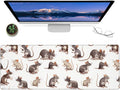Cute Rat Gaming Mouse Pad,12x31.5in Non-Slip Rubber Mice Adorable Rodent Desk Mat,Large Extended Animal Mousepad for Office Home Laptop,Mice Pads Gifts,Game Lover Deskmat Decor
