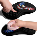 Ergonomic Joint Wrist Support Mouse Pad with Memory Foam Cushion Massage Bump, Carpal Tunnel Mousepad Slope Design for Wrist Rest, 11.8x7.9 in, Eagle Flag