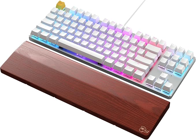 Glorious TKL Wrist Rest - Brown Wooden Wrist Rest - Mechanical Keyboard Wood Ergonomic Palm Rest - 14x4 inches/19mm Thick (GV-87-BROWN)