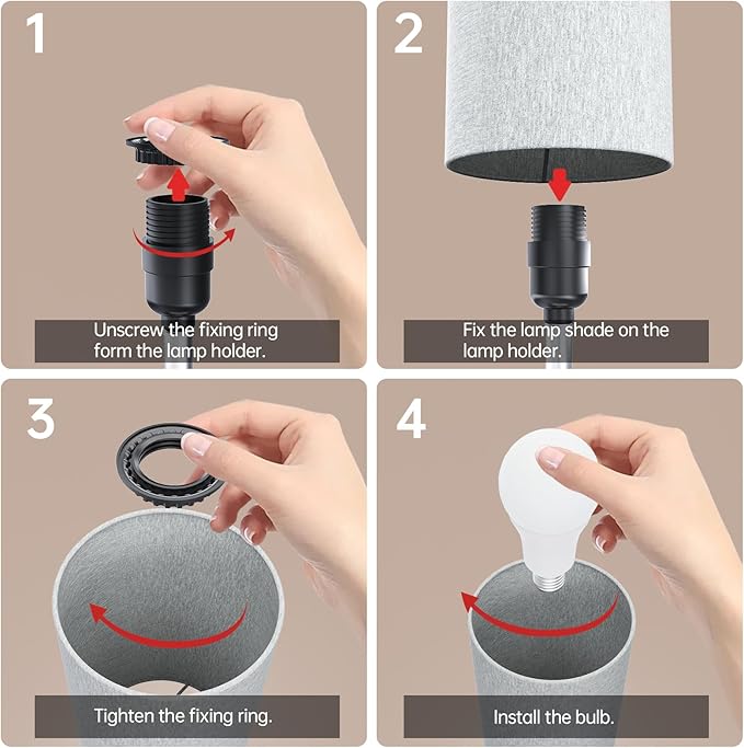 Bedside Lamp with Charging Station 74W【2 * 3.94ft Retractable Cords & 2 USB Ports】, 3 Way Dimmable Touch Lamps for Nightstand with LED Bulb, Small Desk Lamp, Set of 2, Yellow Wood Grain