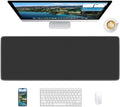 Black Mouse Pad, 31.5 x 11.8 Large Desk Mat with Stitched Edges & Non-Slip Base, Mousepad for Office, Home, Work