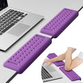 Leolee L-Shaped Desk Elbow Pads for Desk, Purple Memory Foam Arm Rest for Desk with Non-Slip Base, Ergonomic Desk Edge Cushion, Wrist Rest for Computer Keyboard, Typing, Office, Home (2 Piece)