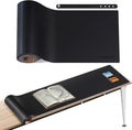 MAIDERN 70.9” x 7.9” Narrow Table Cover, Reversible Leather & Cork Console Table Mat, Long Slim Table Protector for Sofa Table, Entryway, Sideboard, Hallway, or Buffet Table (Black)
