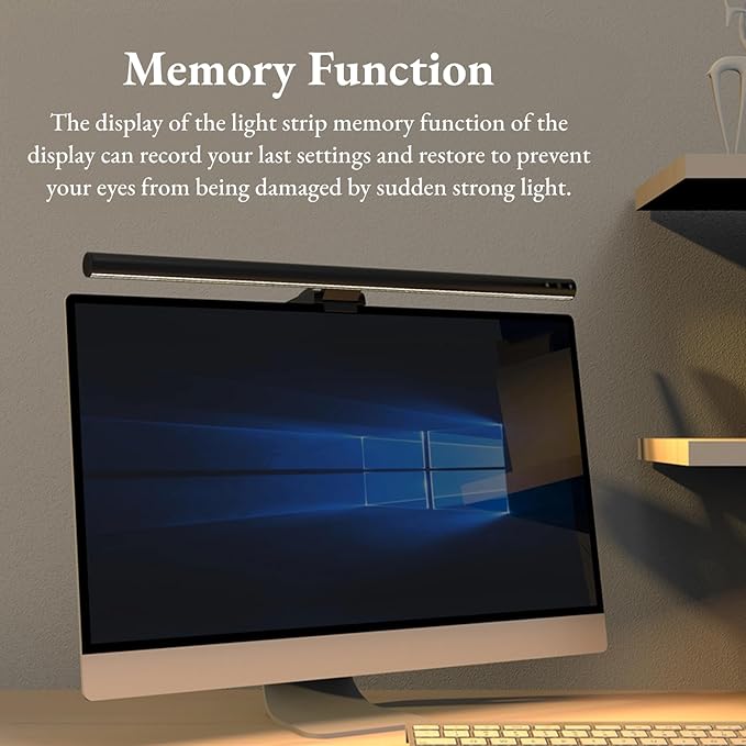 Generic Monitor Light Bar, USB Computer Monitor Lamp, Eye Care Screen Light Bar, Adjustable 5 Color Temperatures, Stepless Dimming, No Screen Glare Desk lamp Home Office Game (300SA)