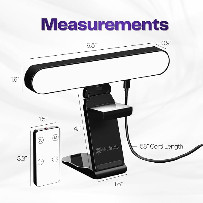 Life Finds Webcam Light for Streaming on Monitor or Laptop, Freestanding Video Conference Lighting, Black, LF-WL1