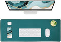 ALOANES Waterproof Mouse Pad, XL Gaming Keyboard Pad with Anti-Slip Base, Grain Jacquard Surface, Extend Desk pad for Gamer, Office & Home, Green Mousepad 31.5"x 11.8"x 0.12"