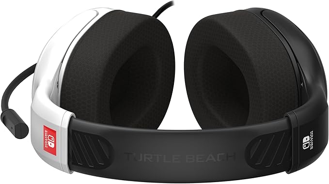 Turtle Beach Airlite Fit Wired Gaming Headset: Officially Licensed for Nintendo Switch, Nintendo Switch Lite & OLED Model - Flip-to-Mute Mic, Over-Ear Comfort Cushions, 40mm Speakers - White & Black