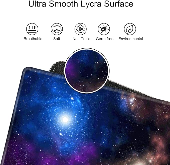 Gaming Mouse Pad 48x24 XXXL Desk Mat Extra Large Extended Mousepad Giant Desk Pad 3XL Galaxy Huge Protector Mat Oversized Computer Mat for Wireless Mouse Work