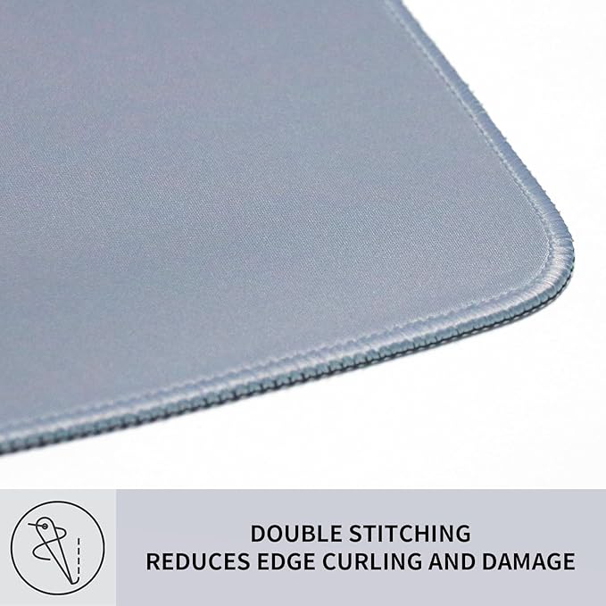 Bloss Desk Mat, Non-Slip Desk Pad Mat Protector, Large Desk Mat for Keyboard and Mouse, Gray Desk Mousepad with Stitched Edges, Keyboard Pad for Gamer, Office(31.5×11.8 Inches)