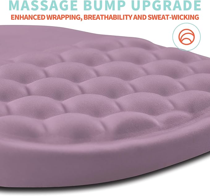 Ergonomic Mouse Pad Wrist Support with Memory Foam Massage Bulge, Carpal Tunnel Mousepad Wrist Rest for Mouse(12x8 inch, Purple)