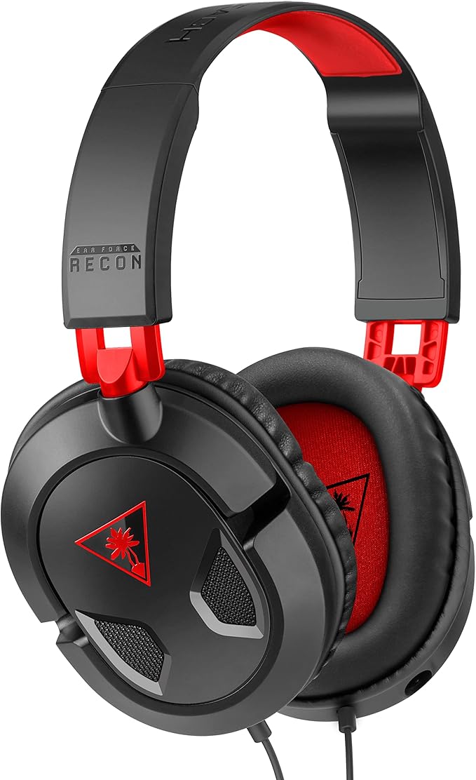 Turtle Beach Recon 50 Wired Gaming Headset - PC, Mac, PS4, PS5, Xbox Series X|S & Xbox One, & Mobile/Tablet with 3.5mm Removable Mic, 40mm Speakers, & In-line Controls – Black