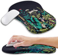 Ergonomic Mouse Pad Wrist Support with Memory Foam Massage Bulge, Carpal Tunnel Mousepad Wrist Rest for Mouse(12x8 inch, Midnight Floral)
