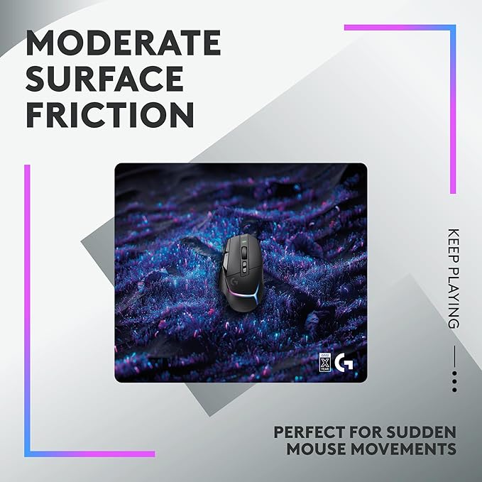 Logitech G502 X Lighstspeed Wireless Gaming Mouse + 10th Anniversary Mousepad Bundle - Black