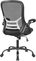 HYLONE Office Chair Ergonomic Chair with Flip up Armrests, Thickened Seat Computer Chair with Breathable Mesh Back Home Office Computer Chairs for Long Hours Mesh Office Chair(Black)