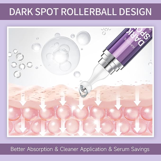 HANYWIL Dark Spot Remover for Face and Body, Dark Spot Corrector Serum, Age Spot Sun Spot Freckles Brown Spot Remover, Melasma Treatment for Face, Skin Care Serum with Roller