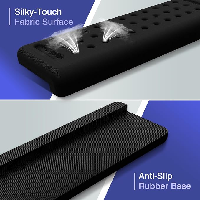 L-Shaped Desk Edge Cushion, 2 PCS Elbow Rest for Desk with Ergonomic Support, Memory Foam Elbow Pad & Arm Rest for Palm, Wrist & Forearm, Non-Slip & Separate Design, Office & Home, Black