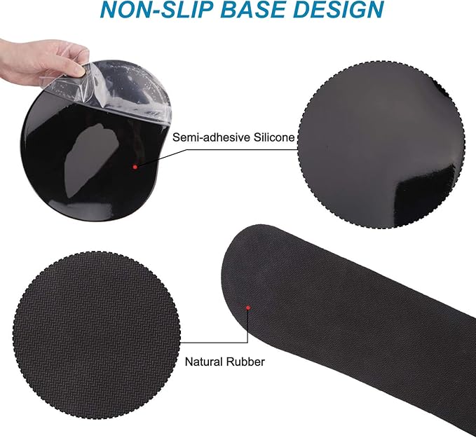 ARTSO Ergonomic Mouse Pad with Wrist Rest, Comfortable Keyboard Wrist Rest, Memory Foam Mousepad for Computer Keyboard, Mouse Pad Set for Easy Typing & Comfort, Night Butterfly