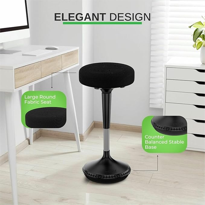 Wobble Stool Standing Desk, Flexible Seating Adjustable Office Ergonomic Seating, Wobble Stools for Alternative Classroom Seating, Active ADHD Chair, Wiggle Chairs