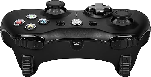 msi Force GC30V2 Wireless Gaming Controller, Dual Vibration Motors, Dual Connection Modes, Interchangable D-Pads, Compatible with PC & Android, Black