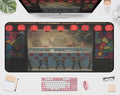 Japanese Anime Desk Pad, Black Ghost Game Mouse Pad, Long Keyboard Mat, Computer Pad, Wireless Mouse Mat, Non-Slip Desk Mat with Stitched Edges, Retro Home Office Desktop Decor 31.5"X15.7"