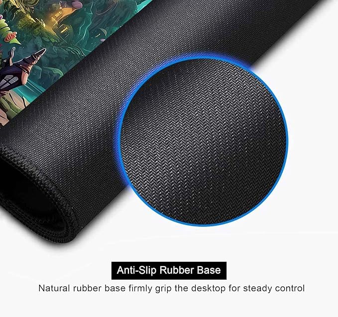 Mushroom Anime Desk Mat, Fairy Forest Large Gaming Mouse Pad for Laptop Computer, Tabletop Magic Play Mats Full Desk Mouse Pads, Fantasy Art XXL Playmat Mousepad