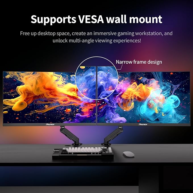 23.8inch 180Hz Gaming Monitor,FHD (1920 x 1080P), 1ms Response Time 100% sRGB Computer Monitor, Fast-IPS Panel, FreeSync & G-Sync, HDMI & DP & USB Ports VESA Compatible, (R23 Blitz)