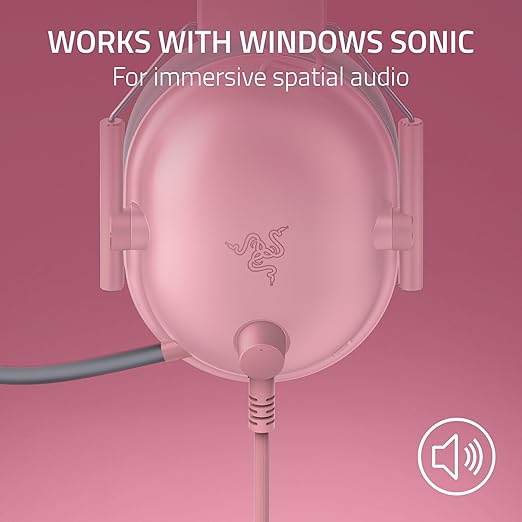 Razer BlackShark V2 X Xbox Gaming Headset: 50mm Drivers - Cardioid Mic - Lightweight - Comfortable Noise Isolating Earcups - for Xbox Series X, Series S, PS5, PC, Switch via 3.5mm Jack - Quartz Pink