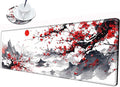 Cherry Blossom Mouse Pad Sakura 36x12 Desk Mat Japanese Desk Pad Gaming Large Mousepad Long Mouse Mat Extended Computer Mat for Wireless Mouse Non Slip Work Women