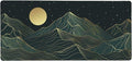 Large Gaming Mouse Pad Golden Mountain Line Moon Mouse Pad with Stitched Edges & Nonslip Rubber Base Extended XXL Long Mousepad Big Desk Mat for Company Office Work, 35.4 x 15.7 in