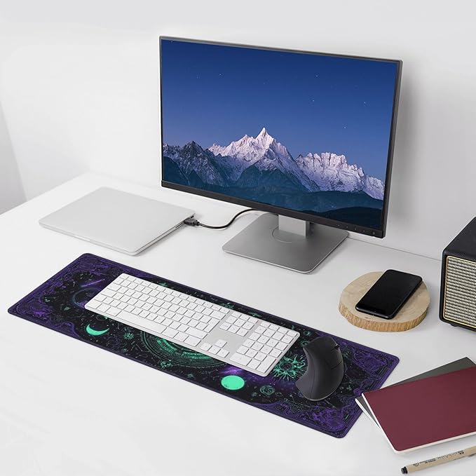 Goth Mouse Pad Extended Large Gaming Mouse Pad XL Stitched Edges for Gamer Home Office 31.5 X 11.8 Inch