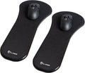 LL-COEUR 2 Pack Arm Support Wrist Rest for Table and Chair, Ergonomic Armrest Desk Extender, Multifunctional Computer Mouse Pad Holder (2 x Black)
