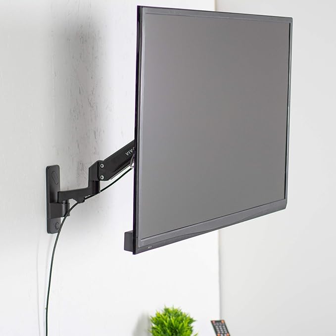 VIVO Premium Aluminum Single TV Wall Mount for 23 to 55 inch Screens, Adjustable Arm, Fits up to VESA 400x400, Black, MOUNT-G400B