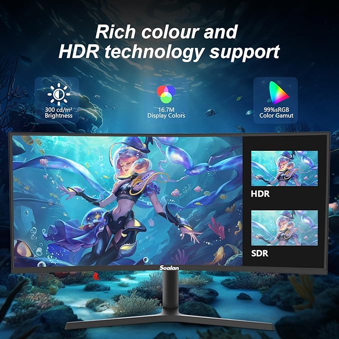 34 Inch UWQHD Curved Gaming Monitor,165Hz 3440x1440 Ultrawide PC Monitor 1500R,21:9 Display,PIP/PBPm,HDR400,4000:1 Contrast,Tilt/Swivel/Height Adjustment,HDMI2.0 & DP1.4