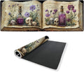 Bookshelf Desk Mat Gaming Mouse Pad Mystic Plants Dark Grimoire Magic Skull Mousepad for Keyboard and Mouse Extra Large Full Desk Computer Pads 31.5 x 11.8 Mouse Pads for Desk Home Office Gaming