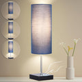 AVV Cordless Table Lamp, 5000mAh Battery Operated Lamp for Night Stand, 3 Modes Battery Powered Wireless Table Lamp, Touch Control Rechargeable Lamp for Bedroom, Living Room, 18 Inch Blue