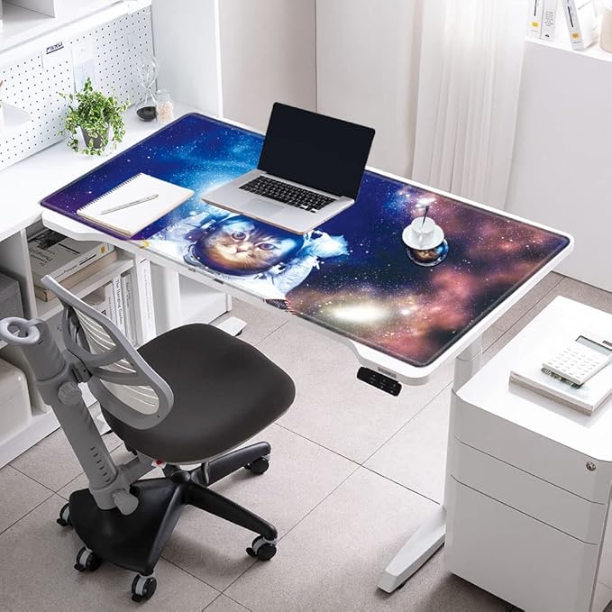 48x24 Mouse Pad Gaming Mousepad 48 Inch Desk Mat Giant Desk Pad Large Computer Mat XXXXL Space Cat Oversized Mouse Mat for Wireless Desktop Work
