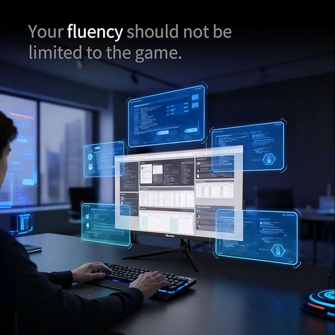 27 Inch 120Hz FHD Computer Monitor, IPS Frameless Gaming Screen with 1ms Response, AMD FreeSync, 100% sRGB, Eye Care, HDMI/VGA Ports & 100x100mm VESA Mount (R27 Velo)
