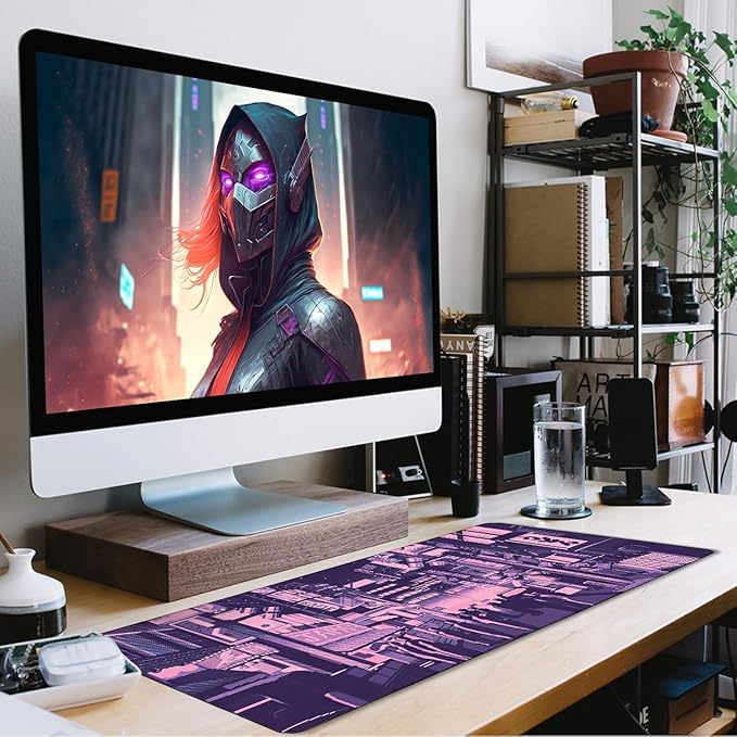 Large Mouse Pad, Office Desk Pad Gaming, Durable Waterproof Non-Slip Base Long XXXL Large Gamer DeskMat for Home Office Gaming Work, Kyoto
