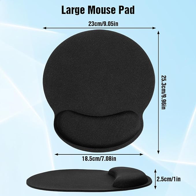 8PCS mouse pad with wrist support ergonomic mouse pad with wrist rest gel waterproof surface mouses pads wrists rest for desk Portable Comfortable Mousepad for Computer,Laptop,Non-Slip Base