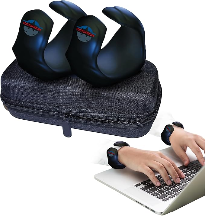 Wearable Gaming Wrist Rest for Keyboard, Mouse pad, Laptop, and PC Work or Gamer Support. (Black, X-XL)