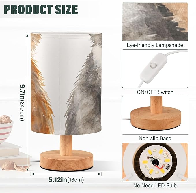 Cat Hug LED Table Lamp, Bedside Lamp with Linen Lampshade, Flicker-Free Eye Care USB Plug in Nightstand Lamp, for Bedroom and Office