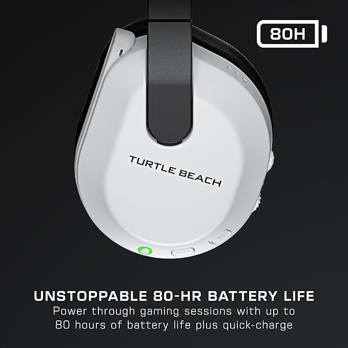 Turtle Beach Stealth 600 Wireless Multiplatform Amplified Gaming Headset for PS5, PS4, PC, & Mobile – Bluetooth, 80-Hr Battery, Noise-Cancelling Flip-to-Mute Mic, 50mm Speakers – White
