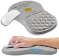Ergonomic Mouse Pad Wrist Support with Memory Foam Massage Bulge, Carpal Tunnel Mousepad Wrist Rest for Mouse(12x8 inch, Good Morning)